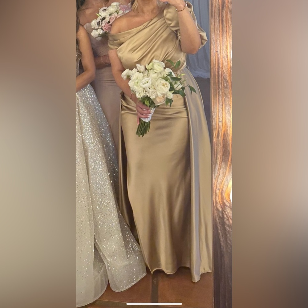 Custom couture gold gown